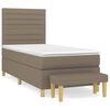 vidaXL Box Spring Bed with Mattress Taupe 90x200 cm Fabric