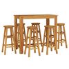 vidaXL 7 Piece Garden Bar Set Solid Wood Acacia