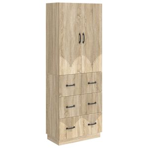 vidaXL Cabinet Set 2 pcs Sonoma Oak 66 x 34.5 x 87 cm Engineered Wood