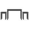 vidaXL Nesting Tables 3 pcs Grey Solid Wood Pine