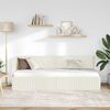 vidaXL Corner Bed Frame with Headboard Cream 80 cm x 200 cm Velvet