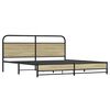 vidaXL Metal Bed Frame without Mattress Sonoma Oak 183x213 cm