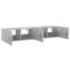 vidaXL TV Wall Cabinets with LED Lights 2 pcs Concrete Grey 80x35x31 cm
