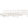 vidaXL Daybed with Trundle and Drawers without Mattress White 90x190 cm Single