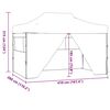 vidaXL Professional Folding Party Tent with 4 Sidewalls 3x4 m Steel Blue