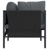 vidaXL Outdoor Furniture with Cushion with Pillow Anthracite Steel