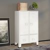 vidaXL Industrial Wardrobe White 67x35x107 cm Steel