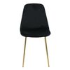 Venture Home Dining Chairs 2 pcs Polar Velvet Black and Brass