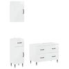 vidaXL 3 Piece Bathroom Cabinet Set HAARLEM High Gloss White