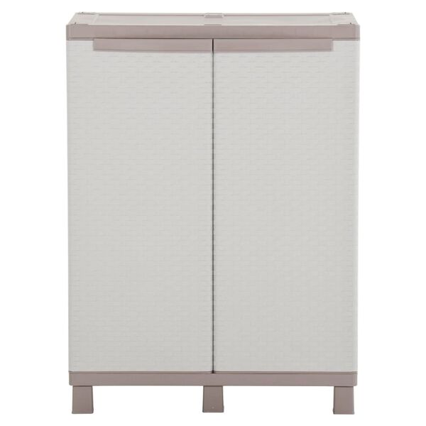 vidaXL Storage Cabinet with 2 Doors 68x37.5x91.5 cm Light Grey and Beige