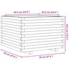 vidaXL Garden Planter 70x70x49.5 cm Impregnated Wood Pine