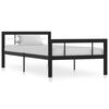 vidaXL Bed Frame | Black and White | Metal | Single | Durable | Bed Frame