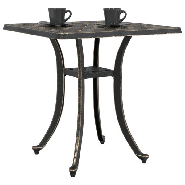 vidaXL Garden Table Bronze 53x53x53 cm Cast Aluminium