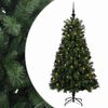 vidaXL Artificial Hinged Christmas Tree with Baubles 150 cm 150 LEDs