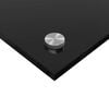 vidaXL Kitchen Backsplash Black 110 x 60 cm Tempered Glass