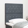 vidaXL Headboard with Headboard Dark Grey 80 cm Faux Leather
