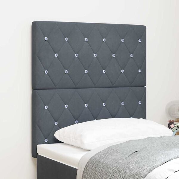 vidaXL Headboard with Headboard Dark Grey 80 cm Faux Leather