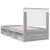 vidaXL Bed Frame Grey Sonoma 90 x 190 cm Solid Pine Wood