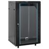 vidaXL Network Cabinet with Storage Black 600 x 600 x 1000 mm Steel