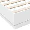 vidaXL Bed Frame without Mattress White 150x200 cm King Size