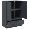 vidaXL Highboard Anthracite 67x39x95 cm Steel