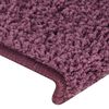 vidaXL Stair Mats 15 pcs 65x21x4 cm Dark Purple Rectangular Edge