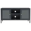 vidaXL TV Cabinet Anthracite 105x35x52 cm Steel and Glass