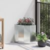 vidaXL Corner Planter Silver 30 x 30 x 35 cm Galvanised steel