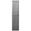vidaXL Garden Storage Cabinet Grey and Black 68x37x163 cm PP