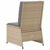 vidaXL Garden Sofa with Cushion Beige Poly rattan