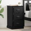 vidaXL Bedside Cabinet Black Oak 39 x 39 x 67.5 cm Engineered Wood