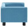 vidaXL Dog Sofa Foam Cushion Turquoise 60x43x30 cm Plush&Faux Leather