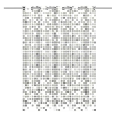 EISL Shower Curtain with Grey Mosaic 200x180x0.2 cm
