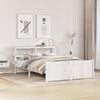 vidaXL Bed Frame with Headboard without Mattress White 135x190 cm Double