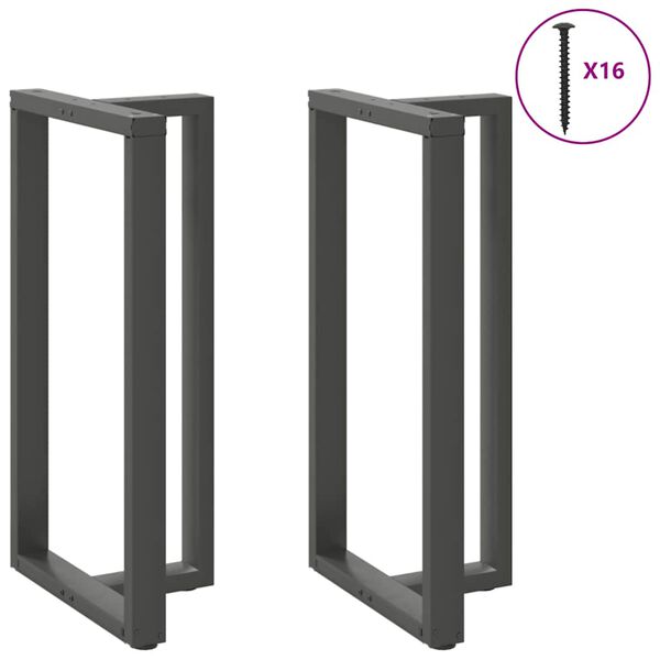 vidaXL Bar Table Legs T-Shaped&nbsp;2 pcs Anthracite 60x35x(110-111) cm Steel