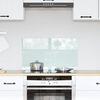 vidaXL Kitchen Backsplash White 70 x 40 cm Tempered Glass