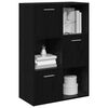 vidaXL Storage Cabinet Black 60x29.5x90 cm Engineered Wood