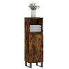 vidaXL Bathroom Cabinet Smoked Oak 30x30x100 cm Engineered Wood