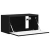 vidaXL TV Wall Cabinet Black 60 x 31 x 29.5 cm Engineered Wood