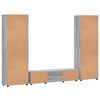 vidaXL TV Cabinet Set with Drawer Grey Sonoma Engineered Wood