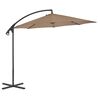 vidaXL Cantilever Garden Parasol with Steel Pole 300 cm Taupe