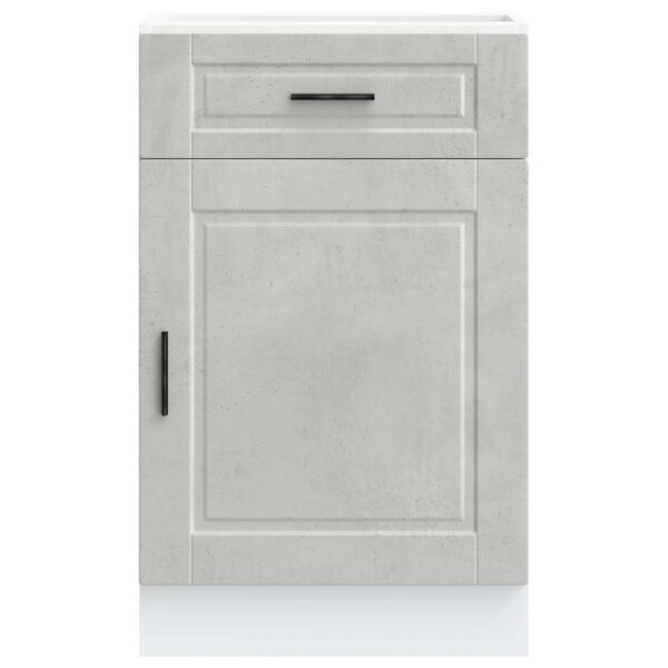 vidaXL Kitchen Base Cabinet Porto Concrete Grey Engineered Wood