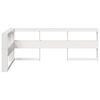 vidaXL Bookcase Headboard L-Shaped White 80 cm Solid Wood Pine