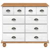 vidaXL Chest of Drawer ASKIM White 91 x 40 x 79 cm Solid Pine Wood