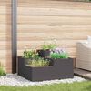 vidaXL Garden Planter Black 100 x 100 x 48 cm Steel