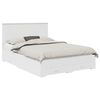 vidaXL Bed Frame with Headboard White 150 x 200 cm Engineered Wood