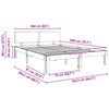 vidaXL Bed Frame with Headboard Wax Brown 160 x 200 cm Solid Pine Wood