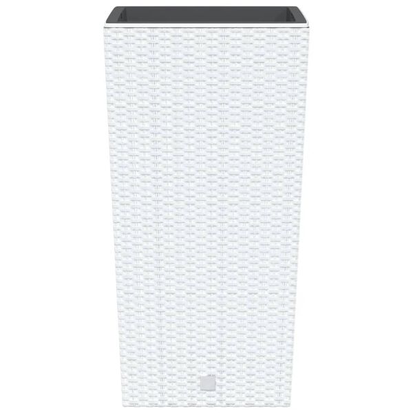 vidaXL Planter with Removable Inner White 21 / 49 L PP Rattan