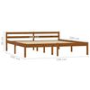 vidaXL Bed Frame without Mattress Honey Brown Solid Pine Wood 160x200cm