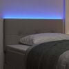 vidaXL LED Headboard with LED Strip Lights Taupe 100 cm Polyester